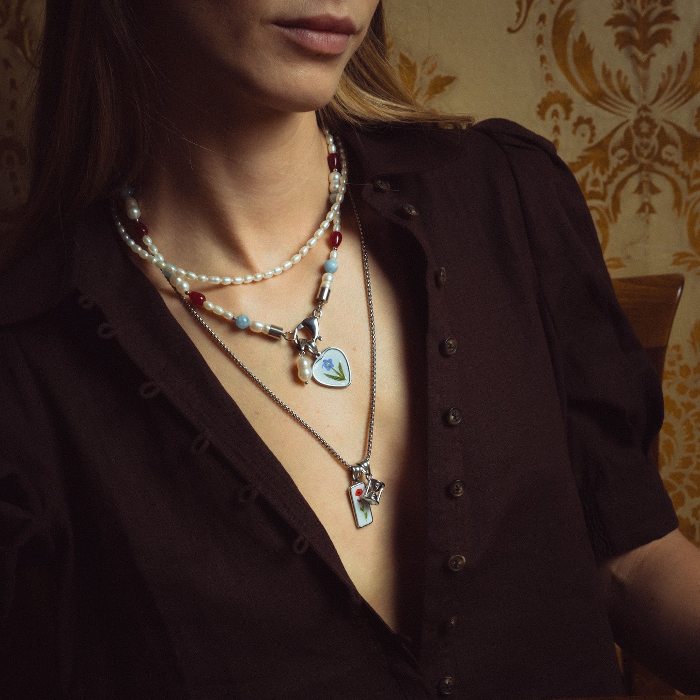 Ruby Bleu Necklace